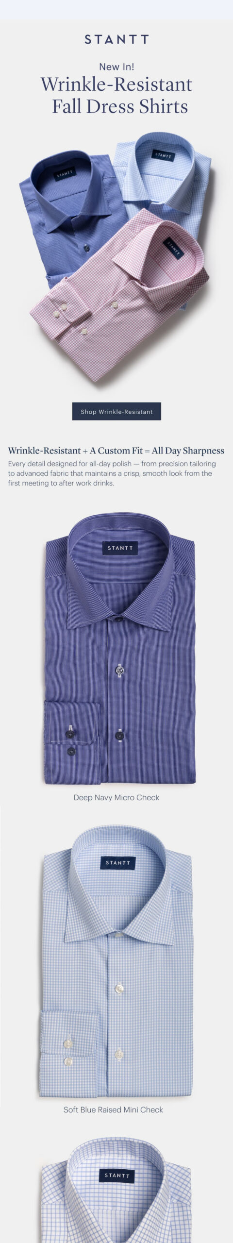 Stantt - 2025-10-24 - NEW IN_ Wrinkle-Resistant, Custom Fit to You